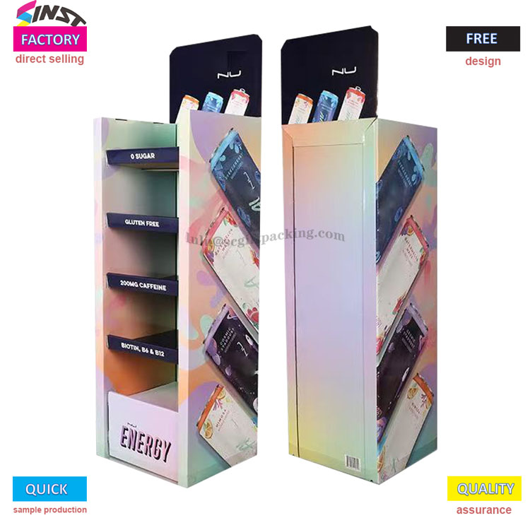 Energy drink display rack: using color and information to put 