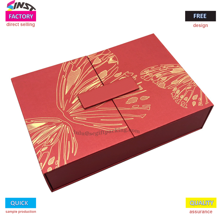 ​Why is this red gold butterfly patterned skincare gift box so tempting at a glance?