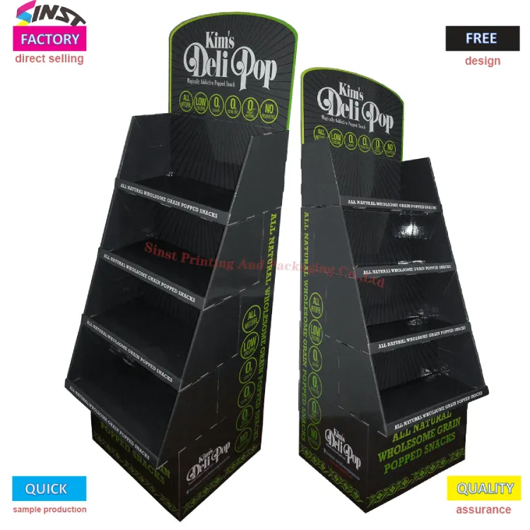 Popcorn cardboard display rack: allowing snacks to 