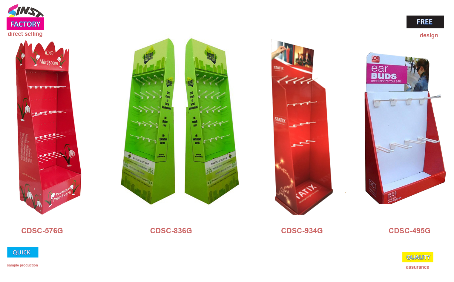​Are supermarket shelves always ignored? These brightly colored display stands can indeed be helpful.
