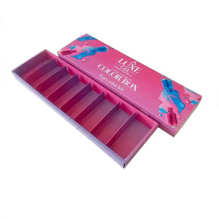 Why is rigid gel nail polish packaging box with dividers popular among beauty brands?