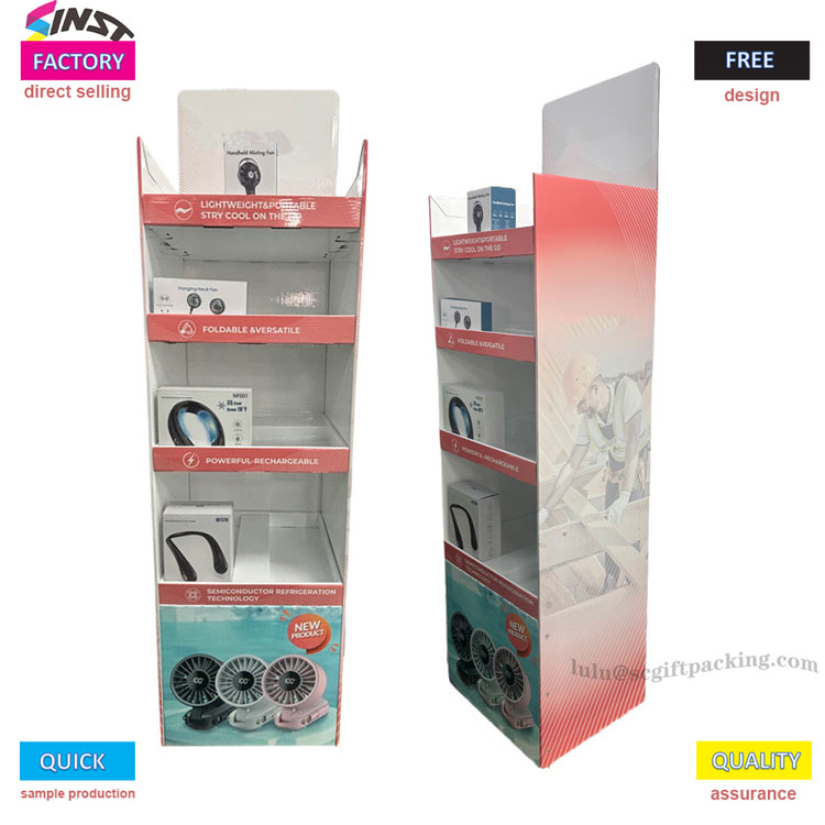 Electric fan cardboard display stand