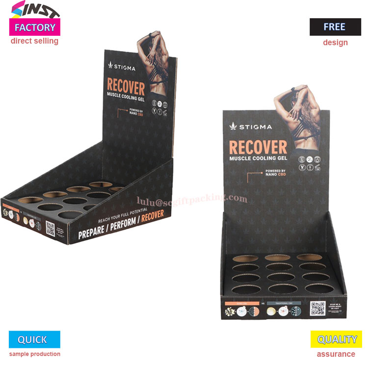 Health product display box with empty space paper