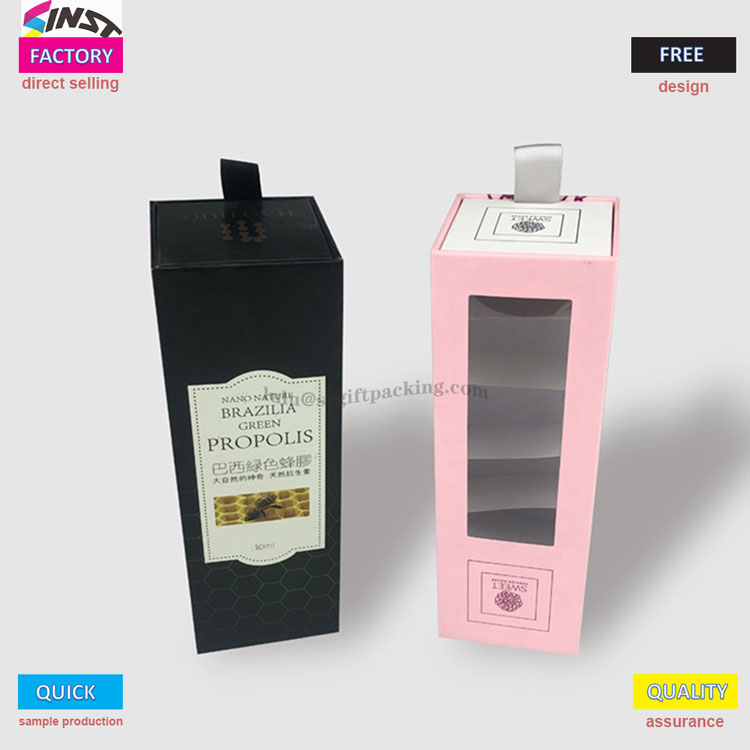 Luxury Rigid Drawer Sliding Gift Box Packaging For Essential Oil