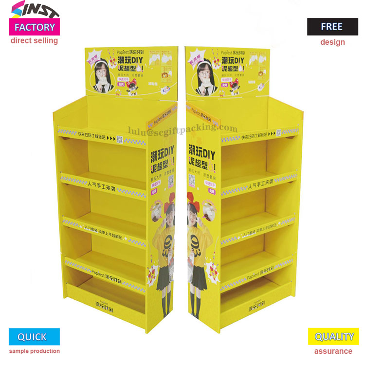 Potato chip supermarket paper display rack