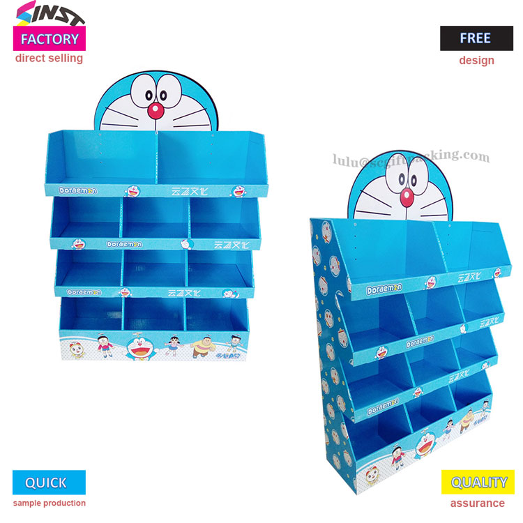 Shopping mall biscuit cardboard display rack