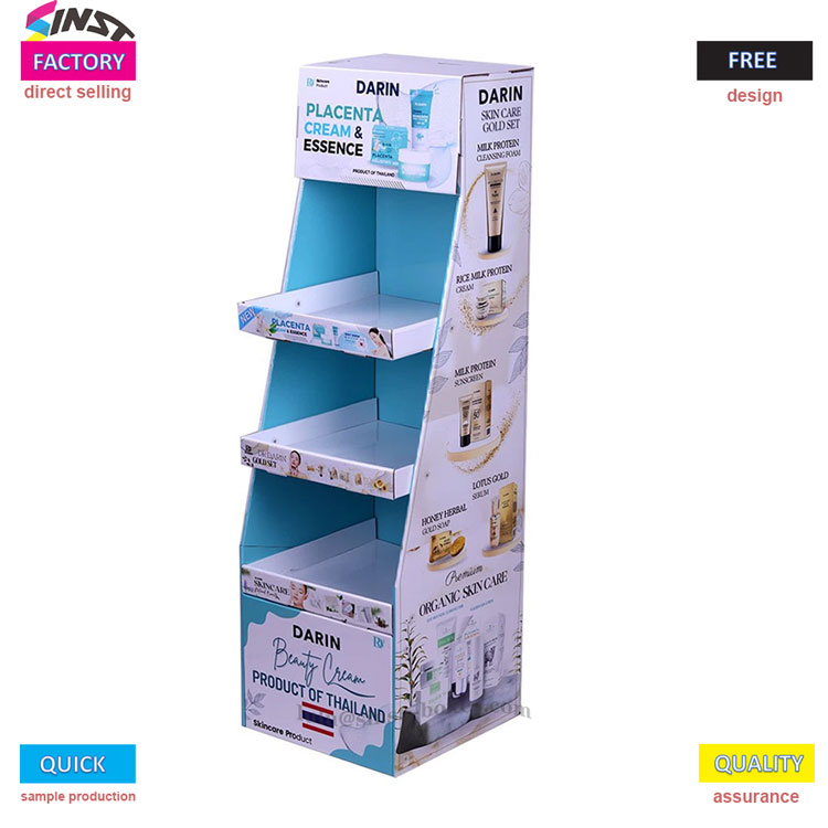 Skincare cardboard display rack
